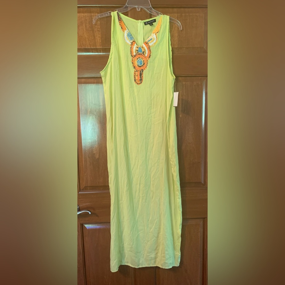 INC Yellow Linen Maxi Dress. Medium. NWT.